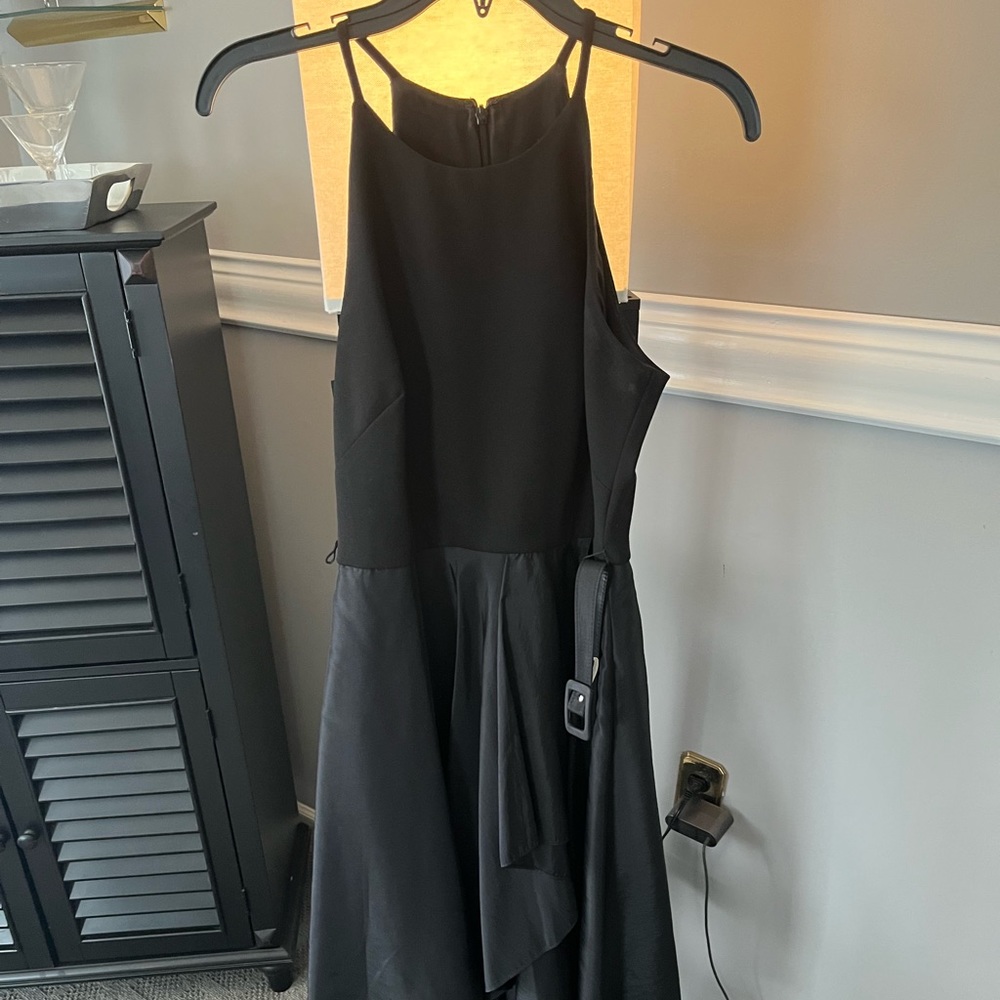 EUC Eliza J black hi lo dress